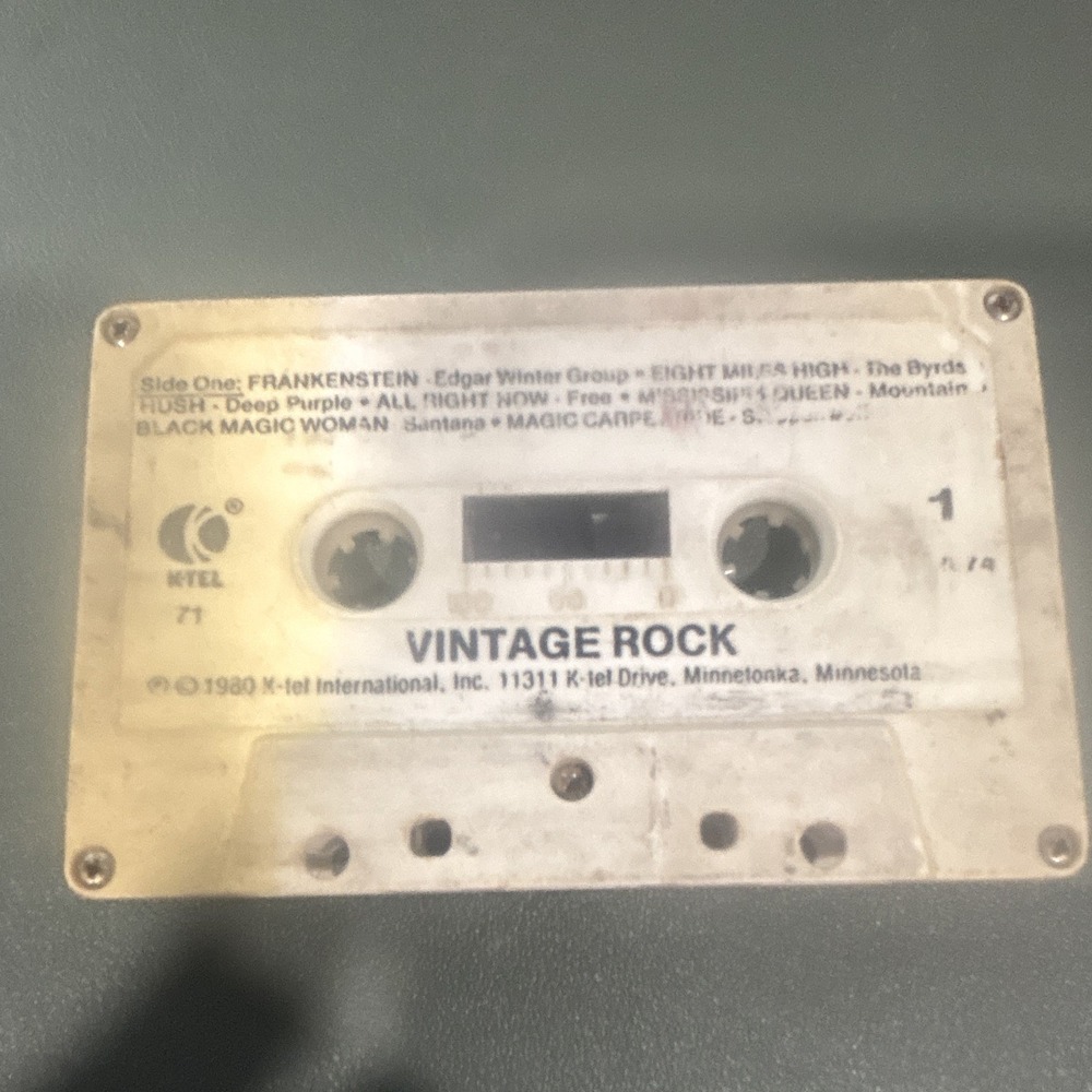 K-Tel - Vintage Rock Classic Rock Compilation Cassette Tape (1980)
